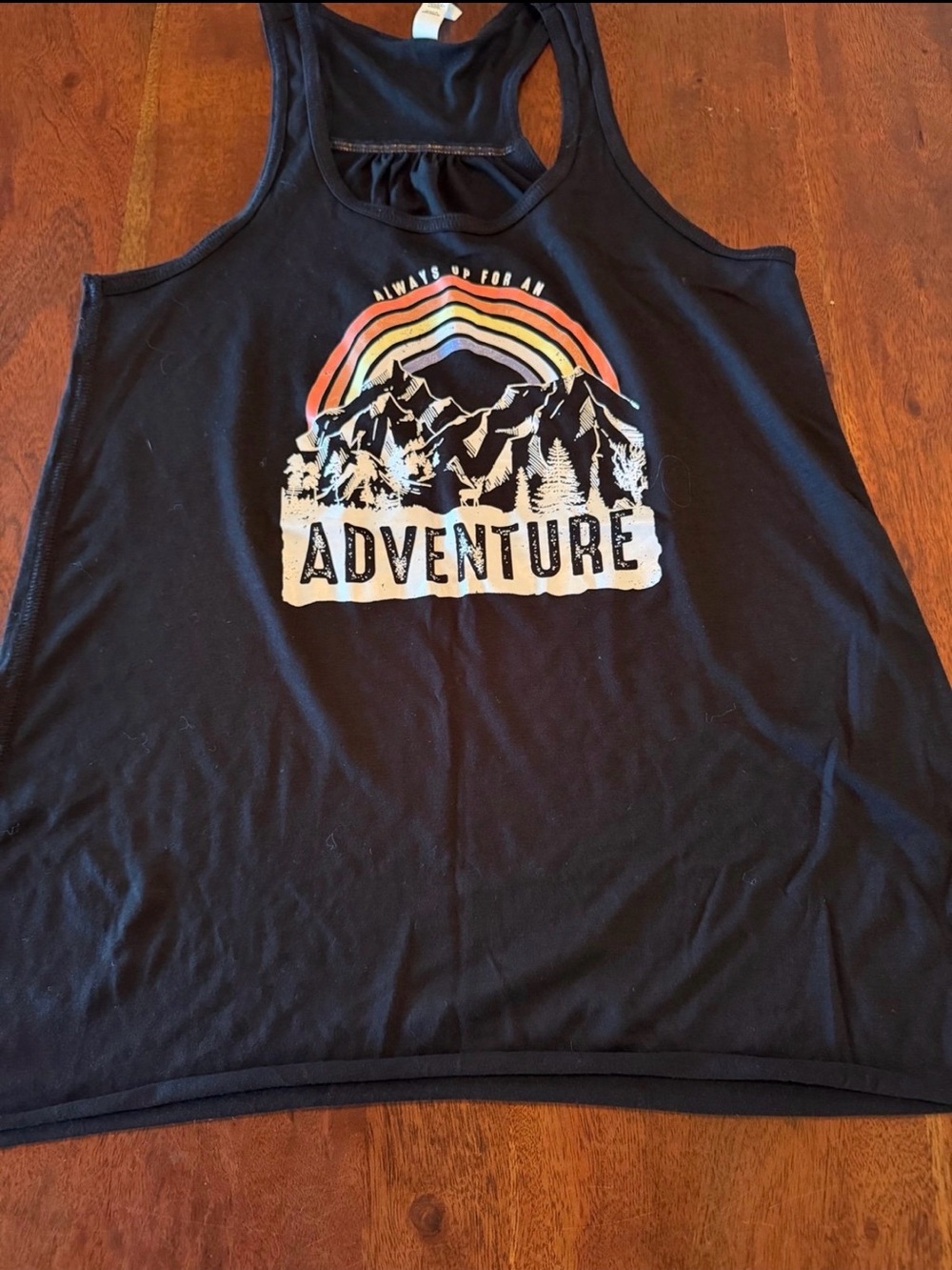 Constantly Varied Gear Black 'Adventure' Graphic Tank with Rainbow Accent